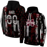 personalized mississippi state bulldogs distressed flag maroon black hoodie best selling