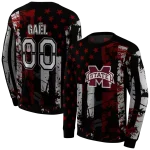 personalized mississippi state bulldogs distressed flag maroon black hoodie best selling