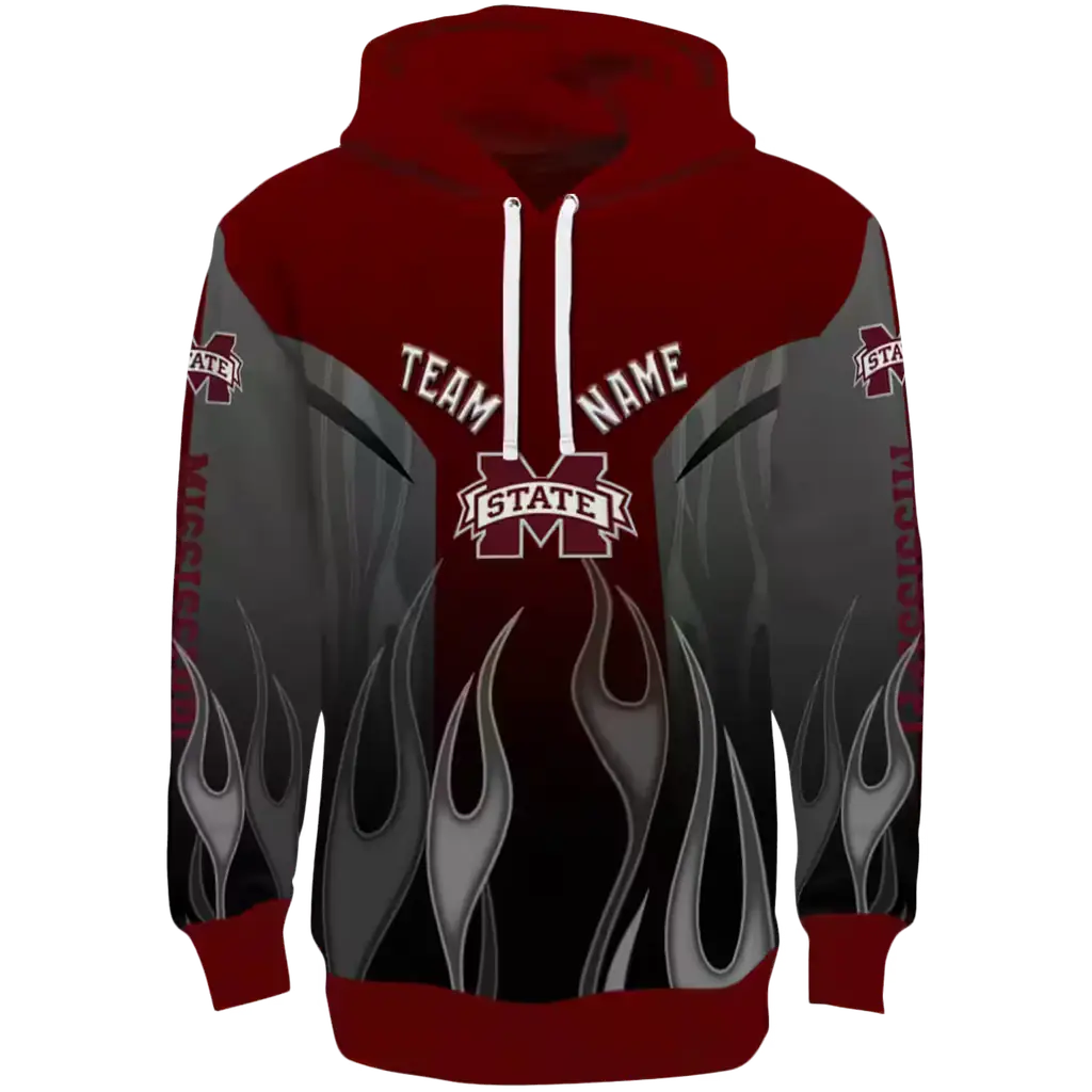 personalized mississippi state bulldogs flame design maroon hoodie best selling personalized mississippi state bulldogs flame design maroon hoodie best selling