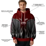 personalized mississippi state bulldogs flame design maroon hoodie best selling