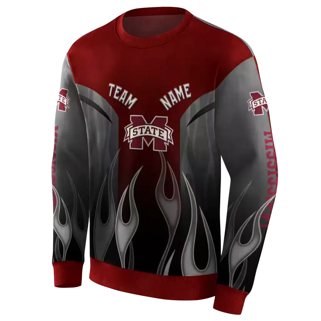personalized mississippi state bulldogs flame design maroon hoodie new arrival personalized mississippi state bulldogs flame design maroon hoodie new arrival