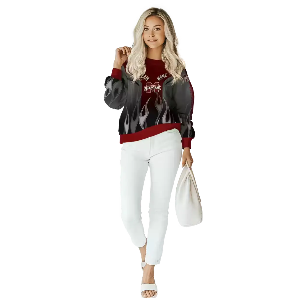 personalized mississippi state bulldogs flame design maroon hoodie trendy personalized mississippi state bulldogs flame design maroon hoodie trendy