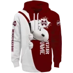 personalized mississippi state bulldogs peeking snoopy maroon hoodie best selling