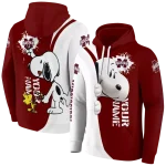 personalized mississippi state bulldogs peeking snoopy maroon hoodie best selling