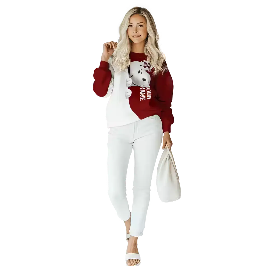 personalized mississippi state bulldogs peeking snoopy maroon hoodie trendy personalized mississippi state bulldogs peeking snoopy maroon hoodie trendy