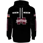 personalized mississippi state bulldogs punisher skull black hoodie best selling