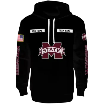 personalized mississippi state bulldogs punisher skull black hoodie best selling