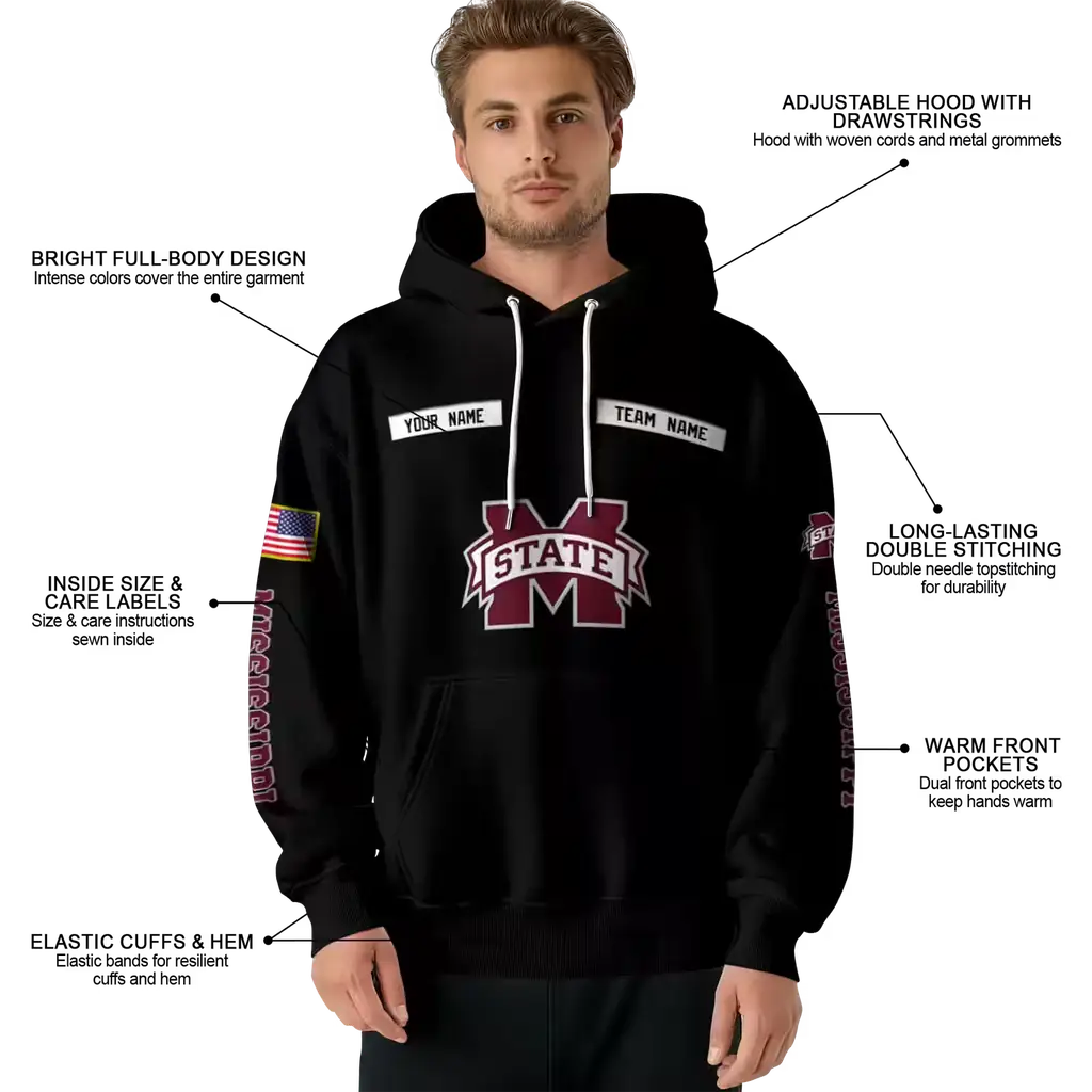 personalized mississippi state bulldogs punisher skull black hoodie latest model personalized mississippi state bulldogs punisher skull black hoodie latest model