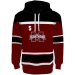 personalized mississippi state bulldogs striped pattern maroon hoodie best selling