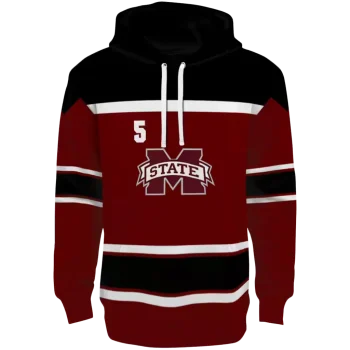 personalized mississippi state bulldogs striped pattern maroon hoodie best selling
