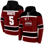personalized mississippi state bulldogs striped pattern maroon hoodie best selling