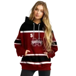 personalized mississippi state bulldogs striped pattern maroon hoodie best selling