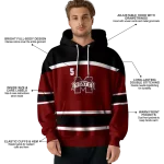 personalized mississippi state bulldogs striped pattern maroon hoodie best selling
