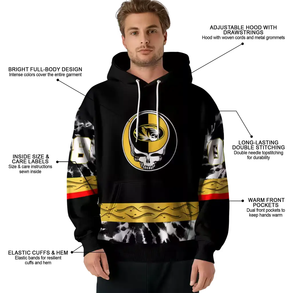personalized missouri tigers grateful vibes black hoodie latest model personalized missouri tigers grateful vibes black hoodie latest model