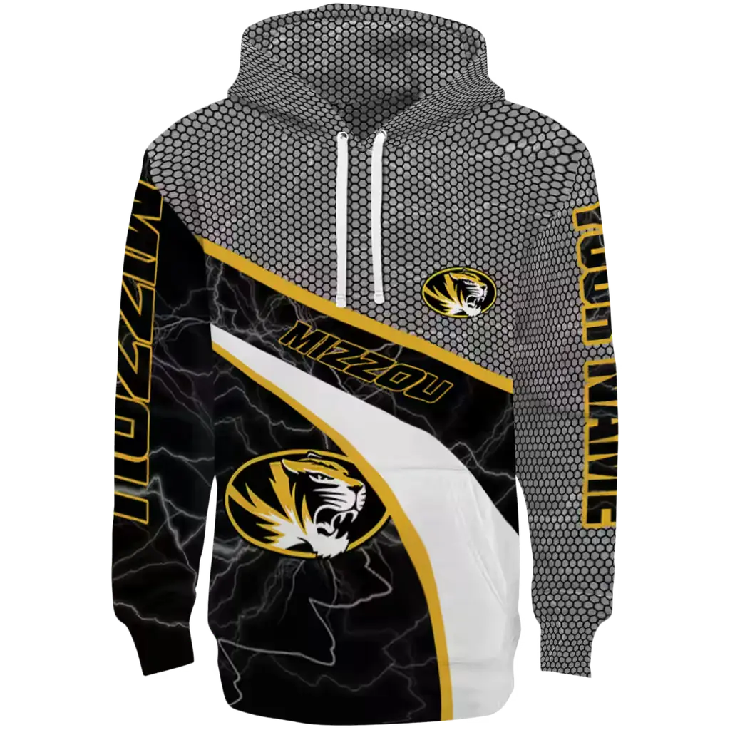 personalized missouri tigers hexagonal mesh black gray hoodie best selling personalized missouri tigers hexagonal mesh black gray hoodie best selling