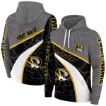 personalized missouri tigers hexagonal mesh black gray hoodie best selling