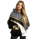 personalized missouri tigers hexagonal mesh black gray hoodie best selling