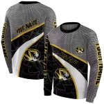 personalized missouri tigers hexagonal mesh black gray hoodie best selling