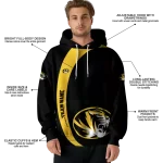 personalized missouri tigers minimalist design black hoodie best selling