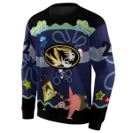 personalized missouri tigers spongebob patrick star black navy hoodie best selling