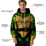 personalized missouri tigers superhero armor black green hoodie best selling