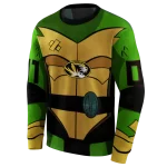personalized missouri tigers superhero armor black green hoodie best selling