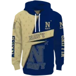 personalized navy midshipmen abstract shape blue hoodie best selling