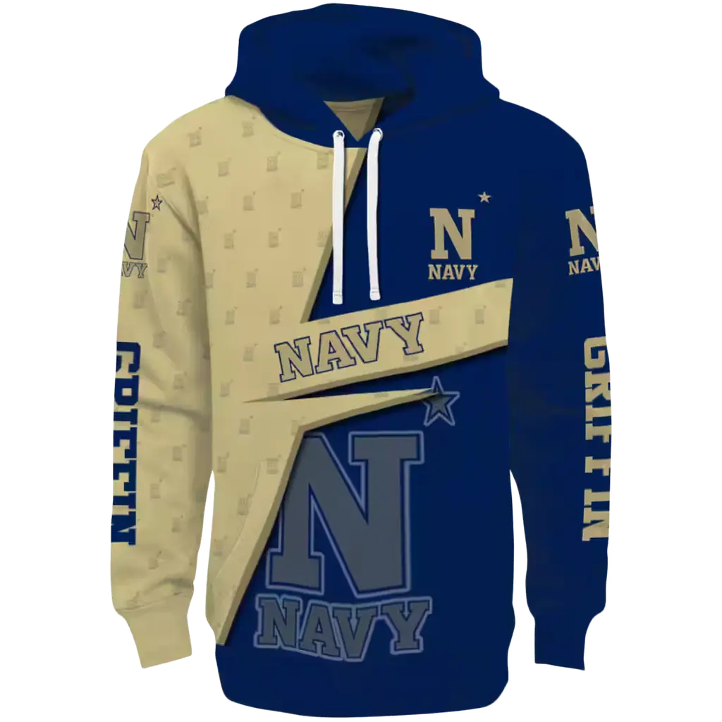 personalized navy midshipmen abstract shape blue hoodie best selling personalized navy midshipmen abstract shape blue hoodie best selling
