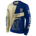 personalized navy midshipmen abstract shape blue hoodie best selling