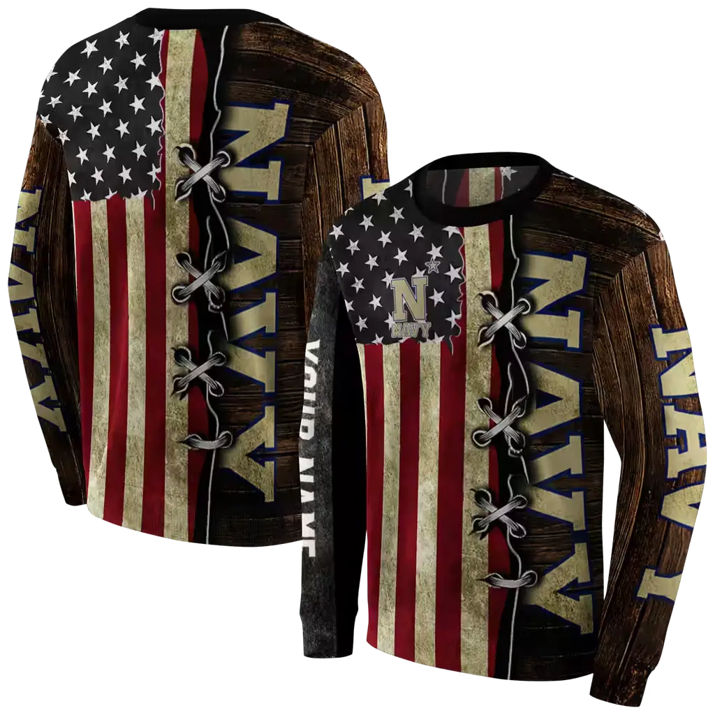 personalized navy midshipmen american pride hoodie premium grade personalized navy midshipmen american pride hoodie premium grade