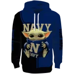 personalized navy midshipmen baby yoda blue black hoodie best selling