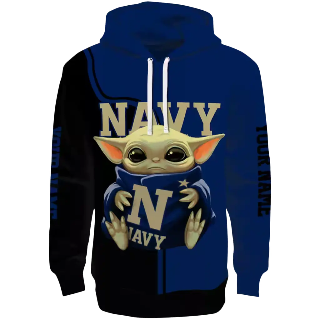 personalized navy midshipmen baby yoda blue black hoodie best selling personalized navy midshipmen baby yoda blue black hoodie best selling