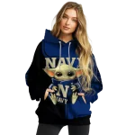 personalized navy midshipmen baby yoda blue black hoodie best selling