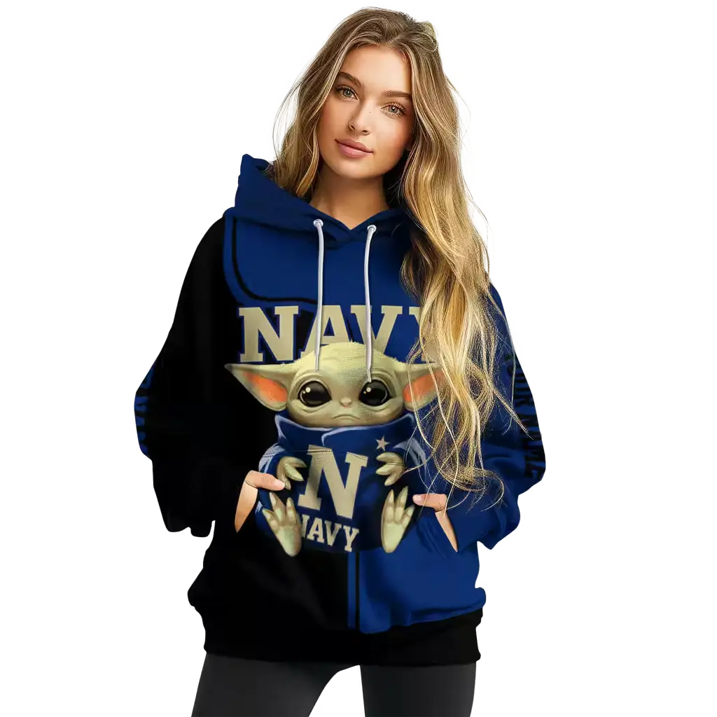 personalized navy midshipmen baby yoda blue black hoodie high quality personalized navy midshipmen baby yoda blue black hoodie high quality