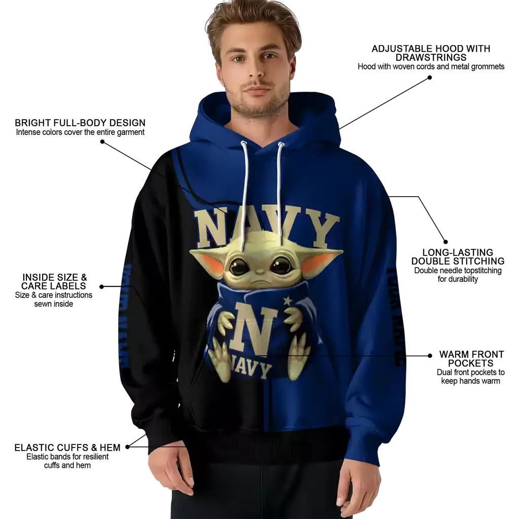 personalized navy midshipmen baby yoda blue black hoodie latest model personalized navy midshipmen baby yoda blue black hoodie latest model