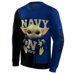 personalized navy midshipmen baby yoda blue black hoodie best selling