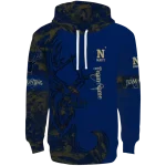 personalized navy midshipmen deer silhouette blue hoodie best selling