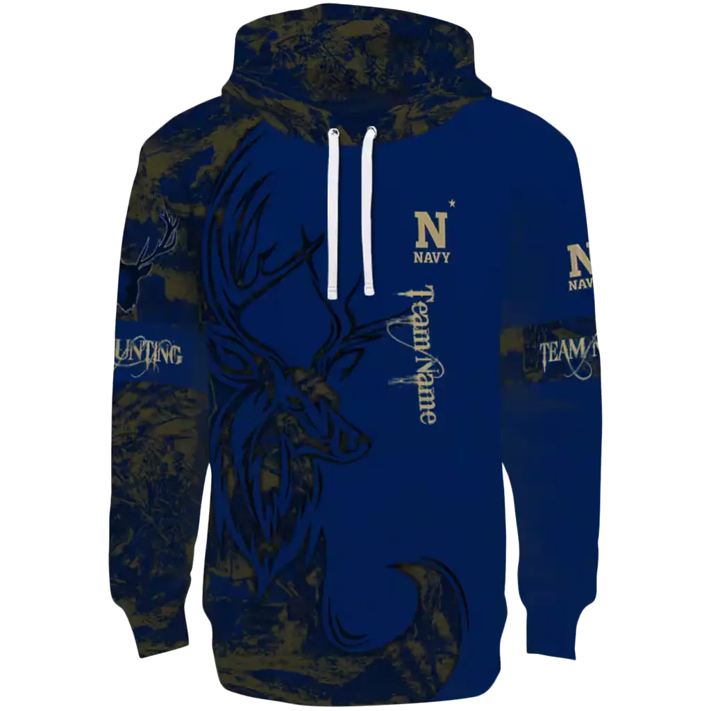 personalized navy midshipmen deer silhouette blue hoodie best selling personalized navy midshipmen deer silhouette blue hoodie best selling