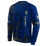 personalized navy midshipmen deer silhouette blue hoodie best selling