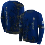 personalized navy midshipmen deer silhouette blue hoodie best selling