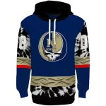 personalized navy midshipmen grateful vibes blue hoodie best selling