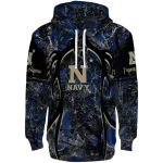 personalized navy midshipmen hunting theme blue black hoodie best selling