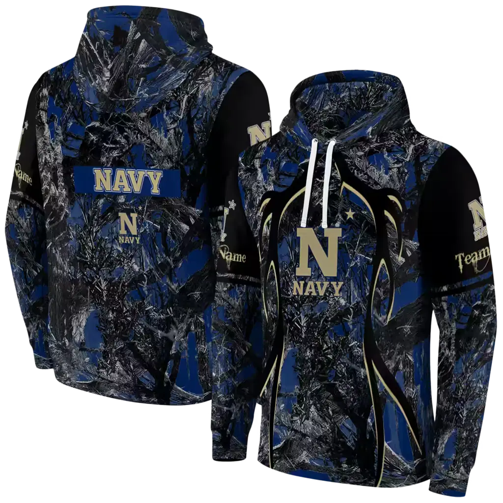 personalized navy midshipmen hunting theme blue black hoodie fashion forward personalized navy midshipmen hunting theme blue black hoodie fashion forward