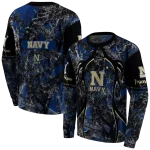 personalized navy midshipmen hunting theme blue black hoodie best selling