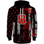 personalized nc state wolfpack distressed flag red black hoodie best selling