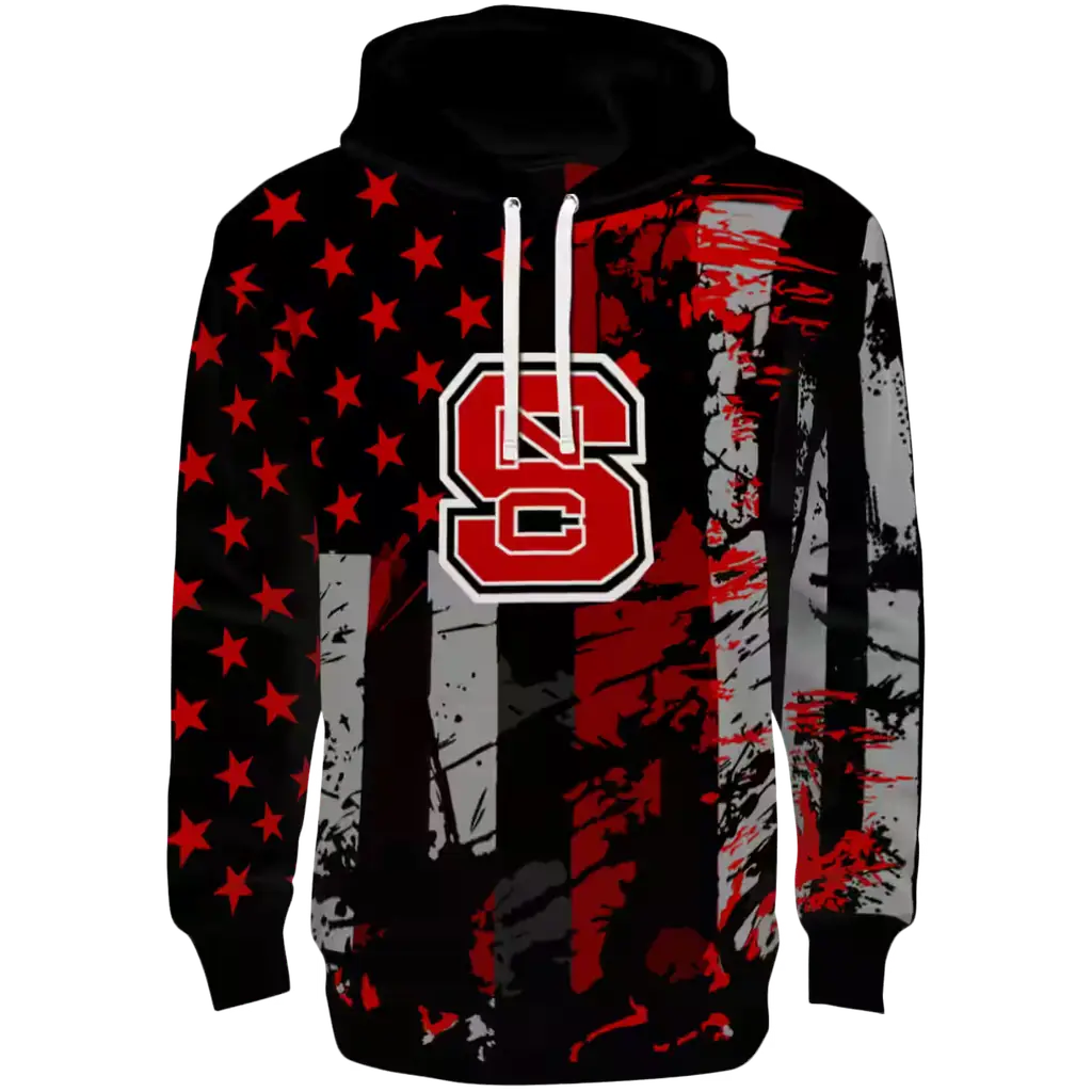 personalized nc state wolfpack distressed flag red black hoodie best selling personalized nc state wolfpack distressed flag red black hoodie best selling