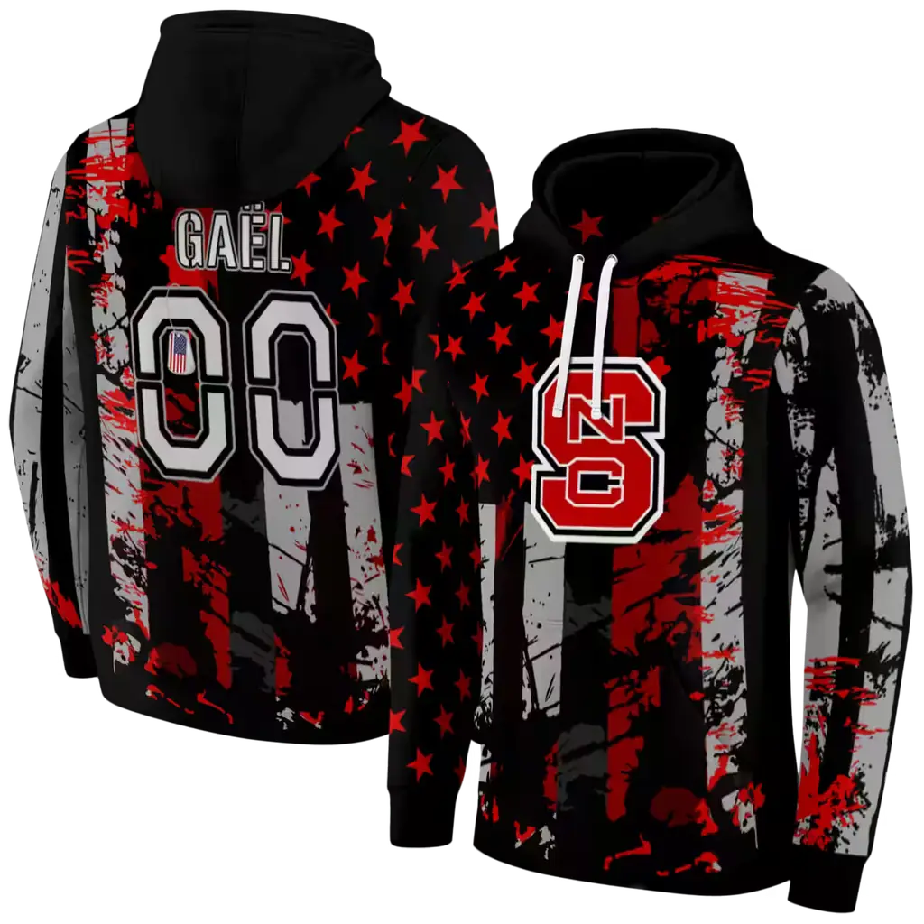 personalized nc state wolfpack distressed flag red black hoodie fashion forward personalized nc state wolfpack distressed flag red black hoodie fashion forward