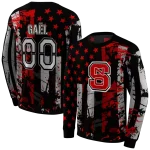 personalized nc state wolfpack distressed flag red black hoodie best selling