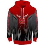 personalized nc state wolfpack flame design red hoodie best selling