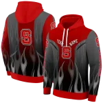 personalized nc state wolfpack flame design red hoodie best selling